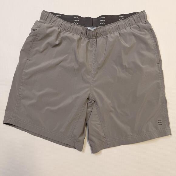 Free Fly Shorts Mens Large Gray Bamboo Lined Athletic Running Quick Dry Stretch - Picture 1 of 11